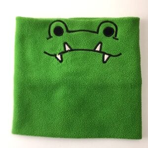 Cozee Critters Green Fleece Winter Neck Gaiter Warmer Youth Alligator Face